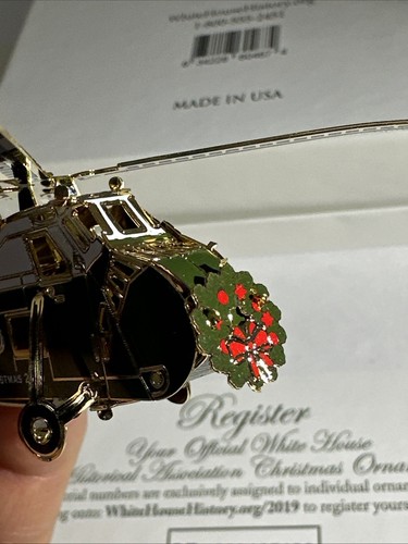 2019 Christmas Ornament VCH-34 The White House Historical Association Helicopter - Picture 10 of 11