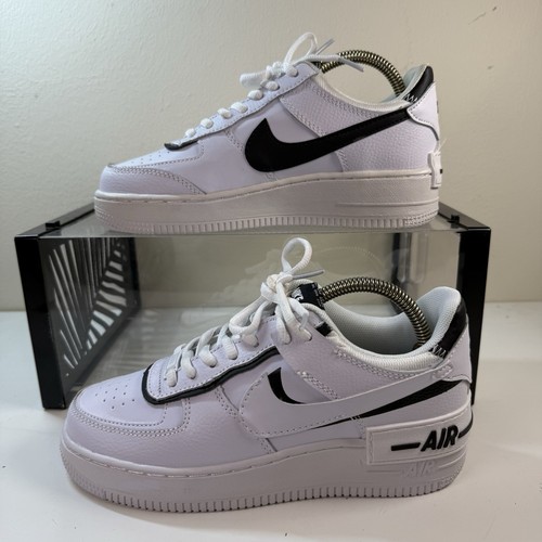 Custom Air Force 1 Shadow Black Outline negro/blanco talla 4,5 Reino Unido UE 38 sin usar - Imagen 4 de 23