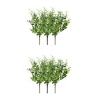 2 PCS Realistic Artificial Plants Eucalyptus Leaves Stems Branches