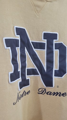 Notre Dame Mens Sweatshirt  Crewneck L Midwest Embroidery Co Vintage 90s - Picture 6 of 6