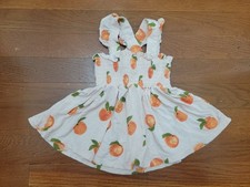 Angel Dear Girl 12-18m Bamboo Peach/Apricot Dress Ruffles Cross Straps
