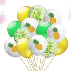  15 Pcs Balloons Confetti Hawaii Party Decorations Fruit Latex Ballon