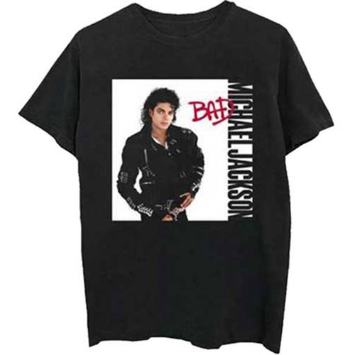 Men's Michael Jackson Bad Slim Fit T-shirt Small Black