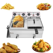 ZOKOP Food Kitchen 3400W 24.9QT Electric Countertop Deep Fryer Commercial Home