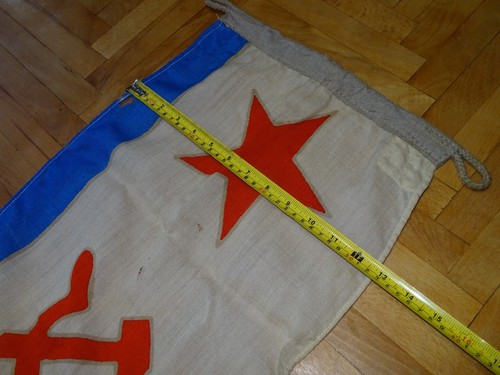 Original USSR Soviet Navy Stern small Flag from a Submarine 1970 - Picture 12 of 12