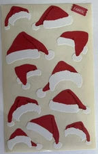 Mrs. Grossman's Cute Santa Hats Santa Claus Stickers Christmas HTF  FREE SHIP