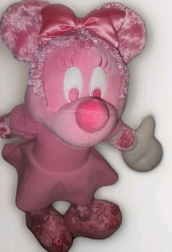 Disney Minnie Mouse Plush Doll All Pink Plush Mouse Mickey Girlfriend 3+ - Picture 2 of 8