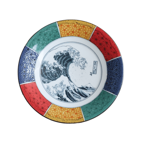 Shonzui Japanese Porcelain Bowl – Hokusai Wave – Color or Indigo Version - Picture 2 of 5