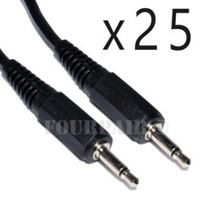 25 Pack - 10ft - 3.5mm Mono Male Audio Cable Cord TS Mini Plug Mic Microphone