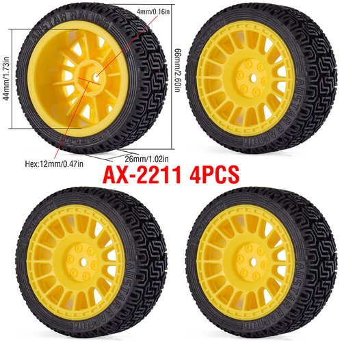 4x12mm Hex RC Wheels Tire for 1/10 Rally Racing Car Tamiya TT02 Traxxas HSP HPI - Picture 11 of 48
