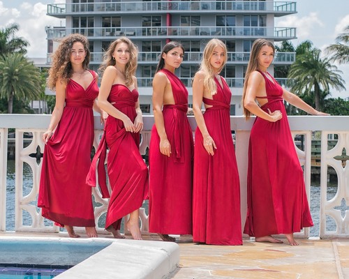 Infinity Bridesmaid Dress, Convertible Dress, Long Dress, Multi-way Dress - Picture 3 of 7