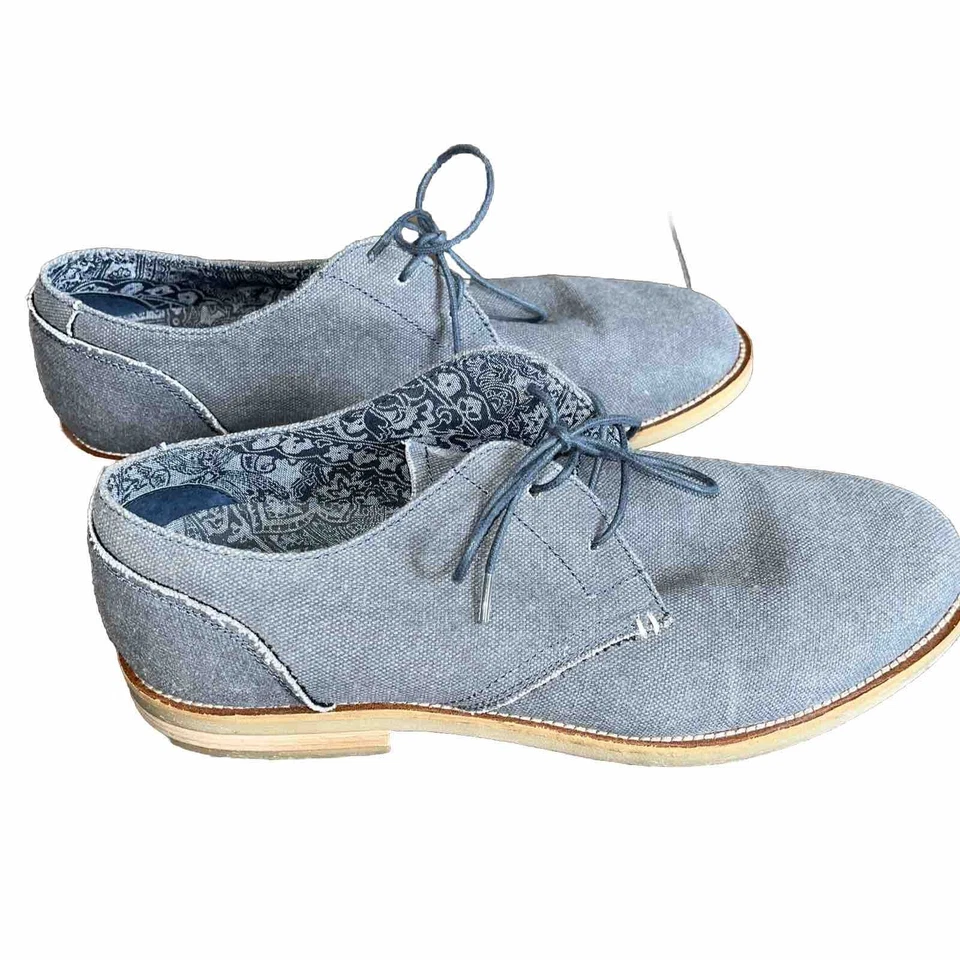 Zapatos Oxford Margaritaville Tavern Lona Redondeados Talla 10 Gris Informal Con Cordones Foto 4 de 4