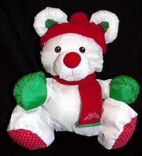 Fisher Price Puffalump Bear Mouse Red Scarf Vintage Christmas 1992 Plush 08