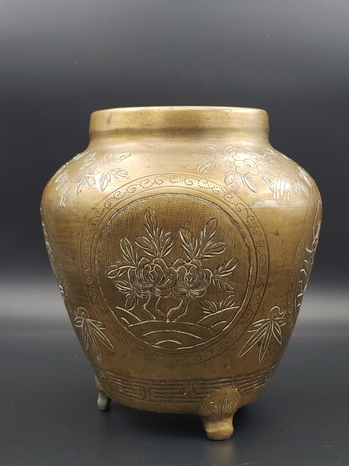 香炉 中国骨董 青銅器 古美術品 大明宣徳年制 14cm-