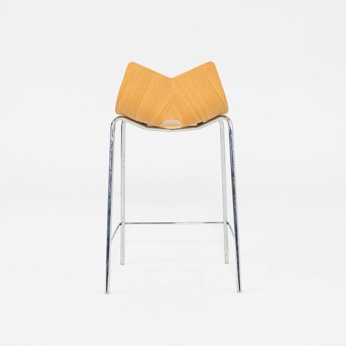 2006 Allermuir Limited Counter Stool in Oak Wood and Chromed Steel 9x Available - Picture 8 of 12