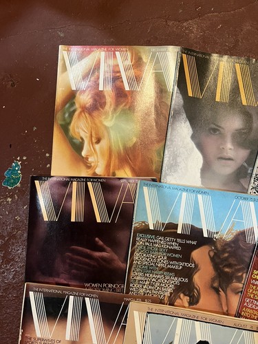VINTAGE LOT OF 9 VIVA ADULT MAGAZINES FOR WOMEN 1970's nice shape - Picture 2 of 5