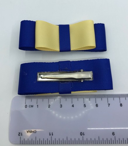 Cobalt Blue and Chamois Yellow School Hair Accessories - Picture 29 of 70