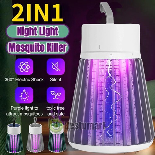 2IN1 Electric Mosquito Killer Lamp Bug Zapper USB Insect Pest Fly Trap Repellent - Picture 1 of 39