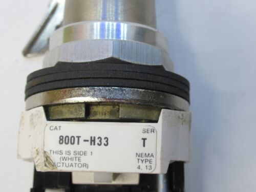 (NEW) ALLEN BRADLEY 800T-H33 , 800TH33 Series T Selector Switch with Key - Picture 3 of 3