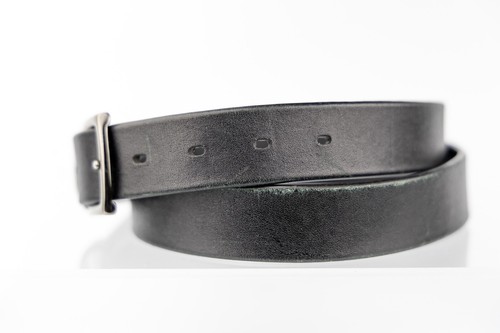 Classic Black Thick Full Grain Cow leather belt size L Fits 36"-40" pant size - Picture 6 of 7
