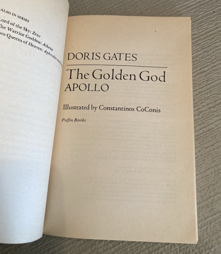 Apollo The Golden God 1983, Paperback by Doris Gates Puffin - Foto 8 di 10