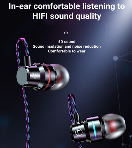 Auricolari in-ear 3,5 mm HIFI Super Bass auricolari stereo auricolari microfono cablato - Foto 2 di 14