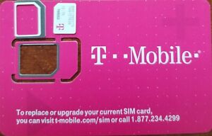 New T Mobile Nano Sim Card Replacement Sim Or Postpaid Plan Tmobile All 3 Size Ebay