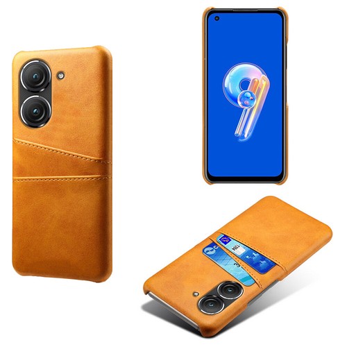 For ASUS Zenfone 9 /10 Shockproof Hybrid Leather 2 Card Slots Back Case Cover