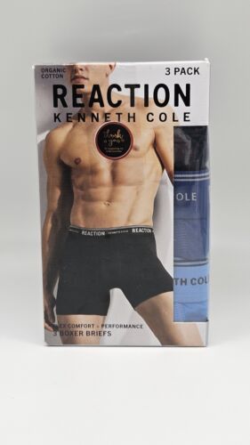 3 Pack KENNETH COLE REACTION Boxer Briefs Men's S M L Organic Cotton Assorted - Picture 2 of 6