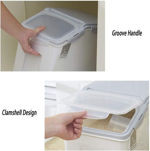 Large Rice Storage Containers - 10 Liter Capacity - Leak Proof Locking Lid - ... - Picture 5 of 11
