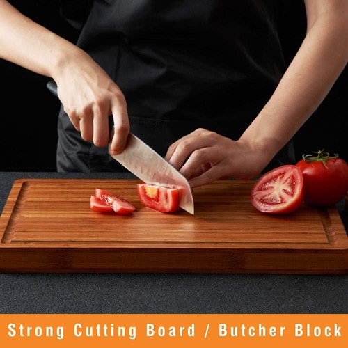 Wood Cutting Board for Kitchen 1 Thick Butcher Block Cheese Charcuterie Bo - Picture 3 of 6