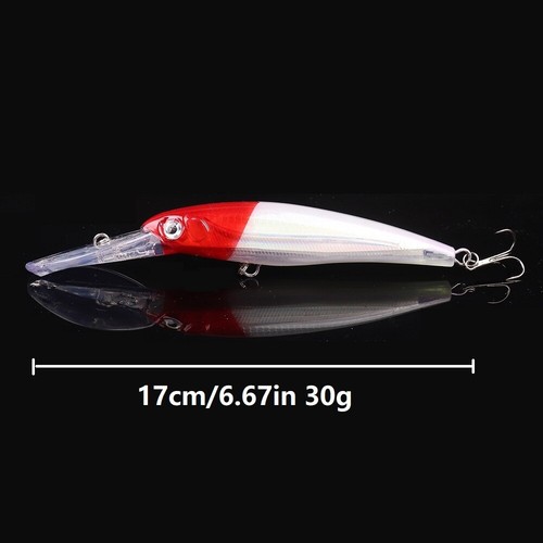 6pcs Big Fishing Lures 17cm 31g ABS Hard Bait Minnow Crankbaits Sea Fishing - Picture 3 of 7