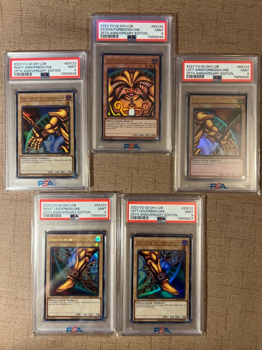 PSA9 8 7 バンダイ 遊戯王 連番 エクゾディア セット EXODIA PSA 9 YuGiOh 2023 Exodia Complete Full Set LOB 120-124 Ultra