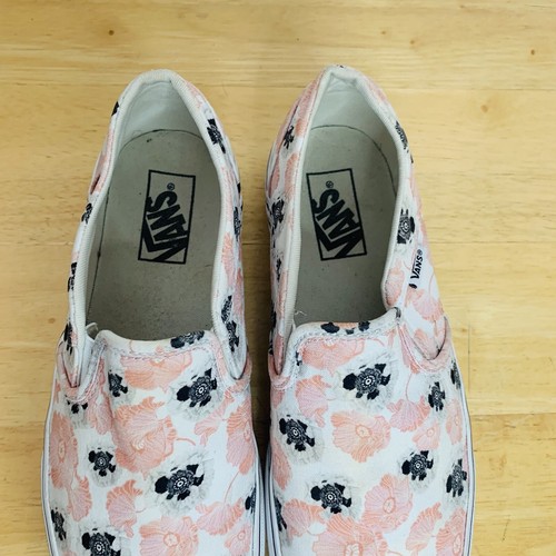 Scarpe da ginnastica Vans slip on California Poppy donna taglia UK 7 floreale bianco rosa - Foto 5 di 12
