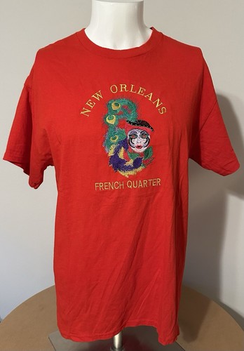 New Orleans French Quarter T-Shirt Erwachsene Large bestickt Gildan schwere Baumwolle - Bild 5 von 6