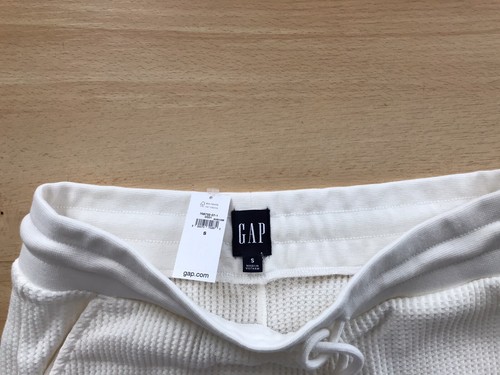 Gap Womens Jogger Sweatpants S Ivory Pocket Drawstring Cotton Blend - Picture 5 of 10