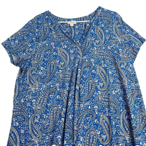 J Jill Love Women's Dress, Size XL, Blue, Floral Print, V-Neck, Coastal,Casual - Picture 10 of 11