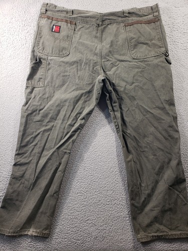 Wrangler Riggs Pants Men's 46x30 Green Workwear Jeans Cotton Straight Casual - Picture 11 of 20