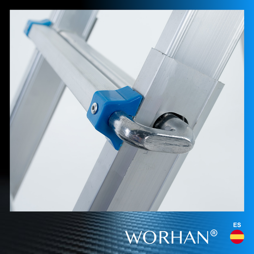WORHAN® Escalera Aluminio Telescopica Multifuncion Multiuso Aluminio Plegable - Imagen 37 de 73