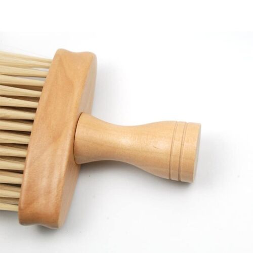Barber Neck Face Duster Soft Brush Hairdressing Hair Cutting Classic Wood Handle - Picture 2 of 4