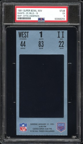 1991 Super Bowl XXV Ottis Anderson MVP PSA 5 Ticket Stub - Bild 1 von 2
