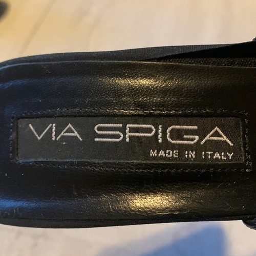 Via Spiga Mujer Tela Negra Sin Cordones Punta Punta Eslinga Tacones Traseros Talla 9.5M - Imagen 11 de 12