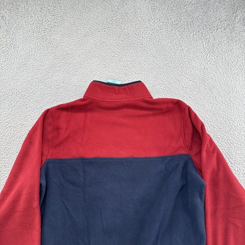 Lands End 1/4 Snap Fleece Pullover Jacket in Mens Size L (42-44) Blue Red NEW - Picture 12 of 12