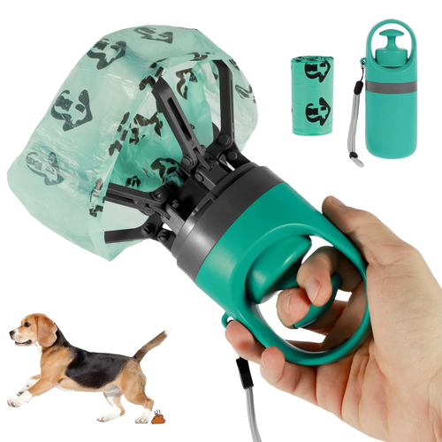 Dog Pooper Scooper Portable Claw Poop Scooper with Built-In Poop Bag Dispenser L - Picture 11 of 12