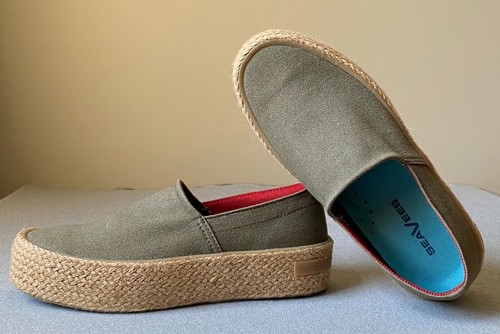 SeaVees Oceanside Damenschuhe Espadrille Canvas-Slipper olivgrün 7,5 - Bild 7 von 8