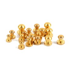Stud Screws Round Head Solid Brass Nails Rivets Chicago Buttons DIY Leather