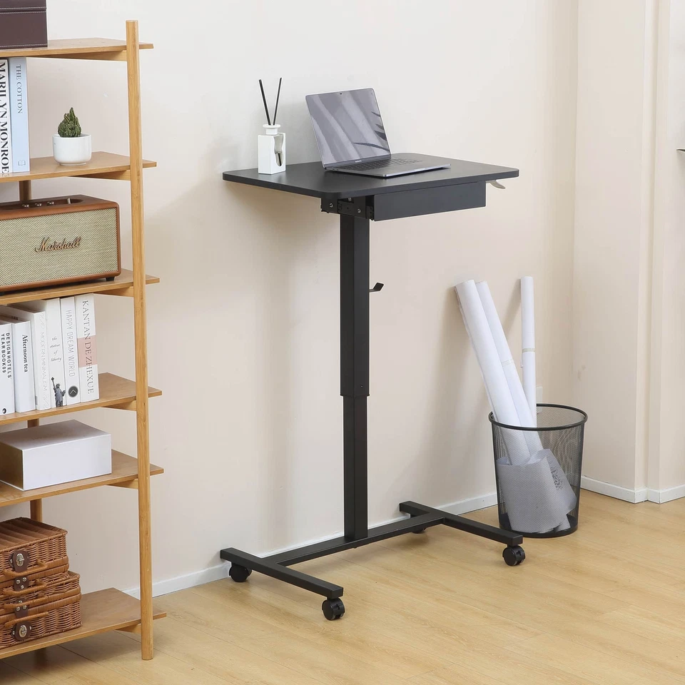 Makika Escritorio de Ordenador Mesa de Computadora Trabajo Pie Sentado Altura - Imagen 3 de 4