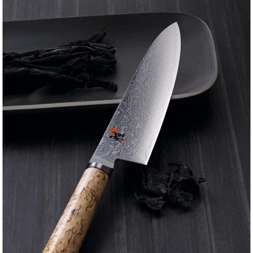 Cuchillo MIYABI 5000MCD Sujihiki 9 pulgadas (23 cm) flor patrón Damasco limitado de JP Foto 3 de 4