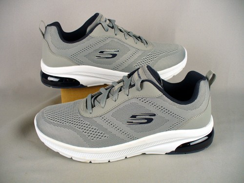 SCARPE UOMO SKECHERS WAVE-FLEX MEMORY FOAM GRIGIO/NAVY TAGLIA 11 (255002S) SNEAKERS - Foto 3 di 9