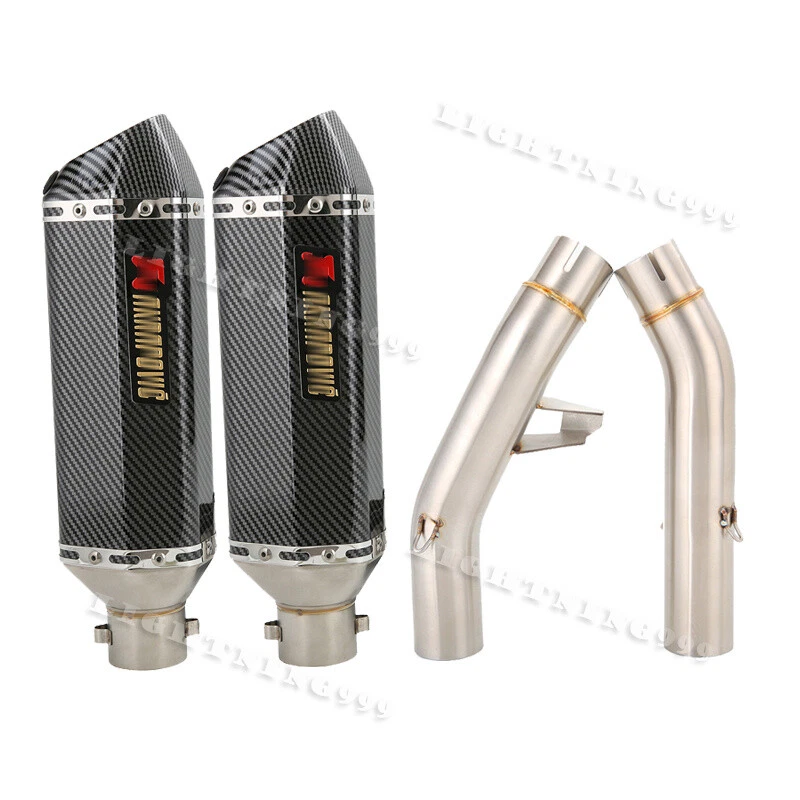 Sistema de escape de motocicleta Yamaha FJR1300 2001-2023 puntas silenciadoras tubo conexión Foto 2 de 4
